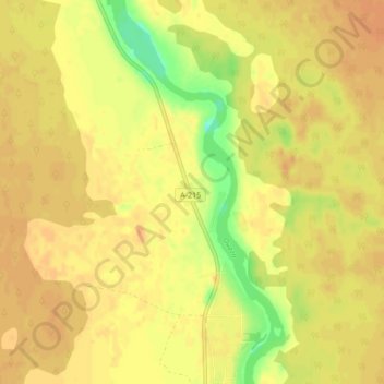 Топографическая карта Шушерино, высота, рельеф