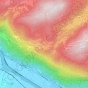 Топографическая карта Mösern, высота, рельеф
