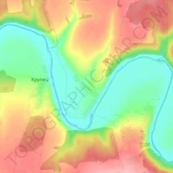 Топографическая карта Болотское, высота, рельеф