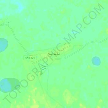 Топографическая карта Чапаево, высота, рельеф