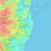 Топографическая карта Paulista, высота, рельеф