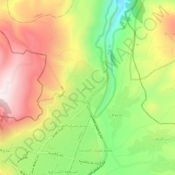 Топографическая карта Al-Masakin, высота, рельеф