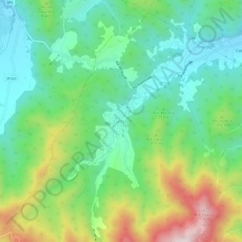 Топографическая карта Lurisia, высота, рельеф