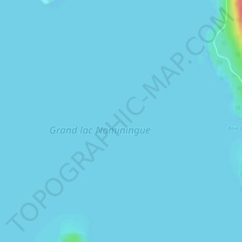 Топографическая карта Lac Nominingue, высота, рельеф