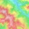Топографическая карта Redwood Estates, высота, рельеф