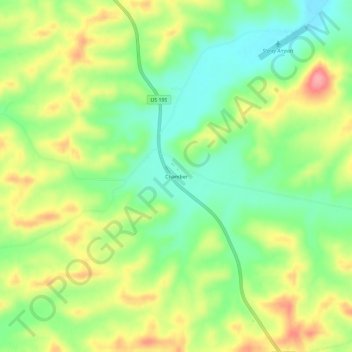 Топографическая карта Chamber, высота, рельеф