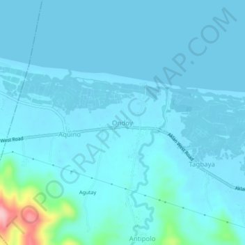 Топографическая карта Ondoy, высота, рельеф