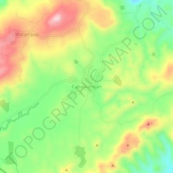 Топографическая карта Cabadiangan, высота, рельеф