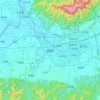 Топографическая карта 婺城区, высота, рельеф