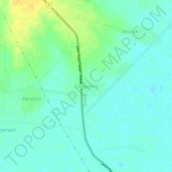 Топографическая карта Compreng, высота, рельеф