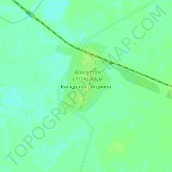 Топографическая карта Колутон, высота, рельеф