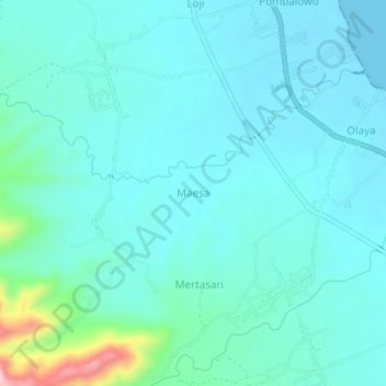 Топографическая карта Maesa, высота, рельеф
