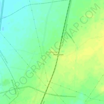 Топографическая карта Hathuran, высота, рельеф