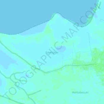 Топографическая карта Sawojajar, высота, рельеф