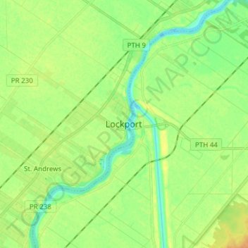 Топографическая карта Lockport, высота, рельеф