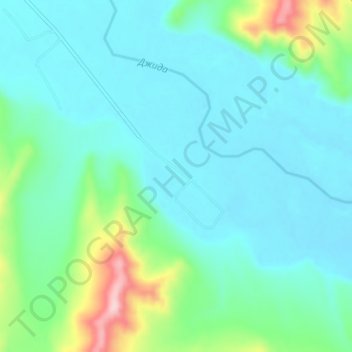 Топографическая карта Тохой, высота, рельеф