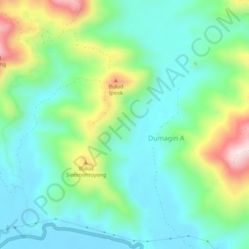 Топографическая карта Modisi, высота, рельеф