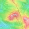 Топографическая карта Западный Ачешбок, высота, рельеф
