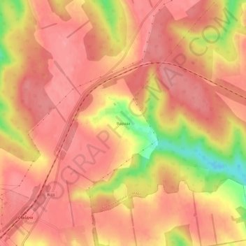 Топографическая карта Отрада, высота, рельеф