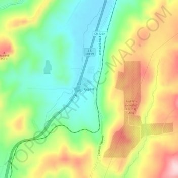 Топографическая карта Rice Hill, высота, рельеф