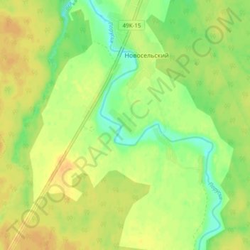 Топографическая карта Маврино, высота, рельеф