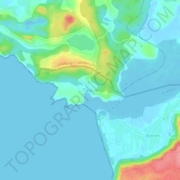 Топографическая карта Tiracol, высота, рельеф