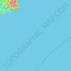 Топографическая карта 潮连岛, высота, рельеф