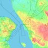 Топографическая карта Хельсингборг, высота, рельеф