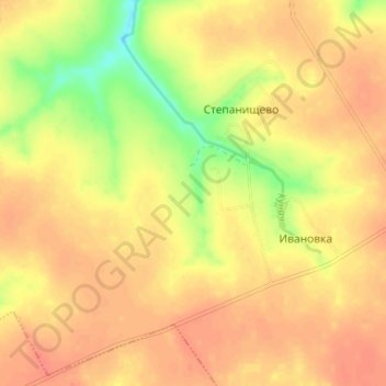 Топографическая карта Комардино, высота, рельеф