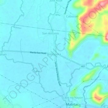 Топографическая карта Nanguma, высота, рельеф