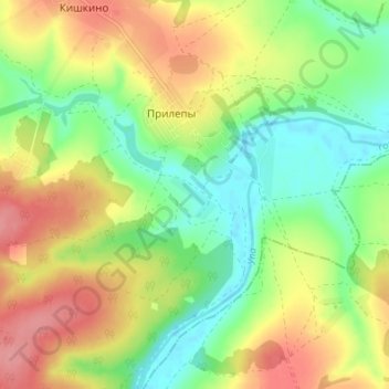 Топографическая карта Пиваловка, высота, рельеф