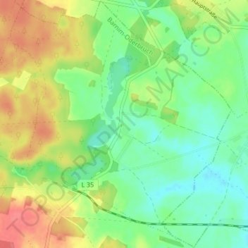 Топографическая карта Harnekop, высота, рельеф