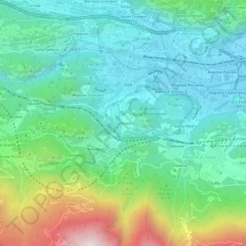 Топографическая карта Colfacero, высота, рельеф