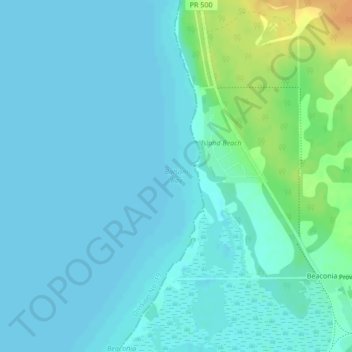 Топографическая карта Balsam Bay, высота, рельеф