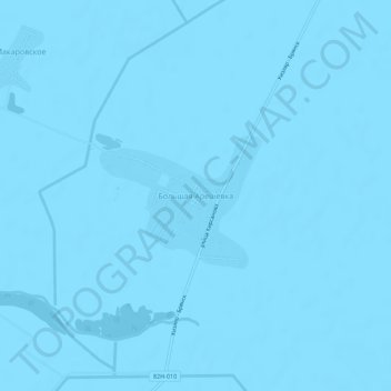Топографическая карта Большая Арешевка, высота, рельеф