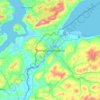 Топографическая карта Derry/Londonderry, высота, рельеф