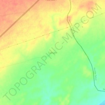 Топографическая карта Satsan, высота, рельеф