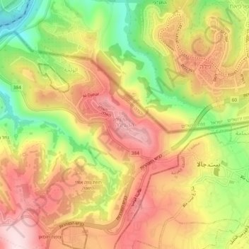 Топографическая карта Har Gilo, высота, рельеф