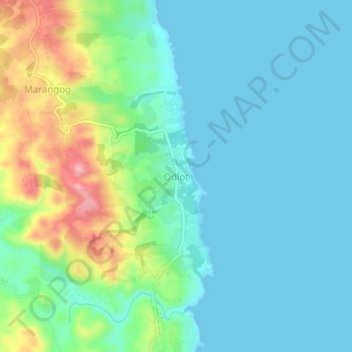 Топографическая карта Odlot, высота, рельеф