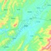 Топографическая карта 溆浦县, высота, рельеф