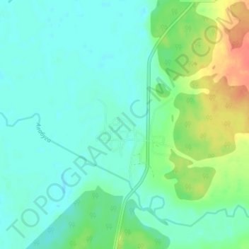 Топографическая карта Верхняя Алабуга, высота, рельеф