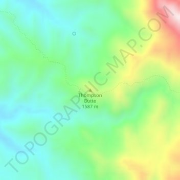 Топографическая карта Thompson Butte, высота, рельеф