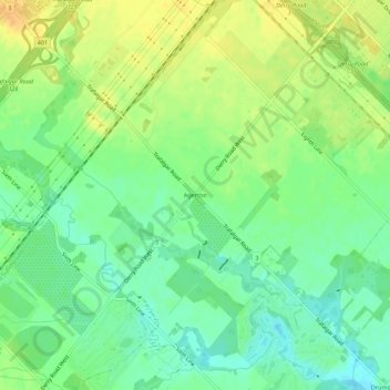 Топографическая карта Agerton, высота, рельеф