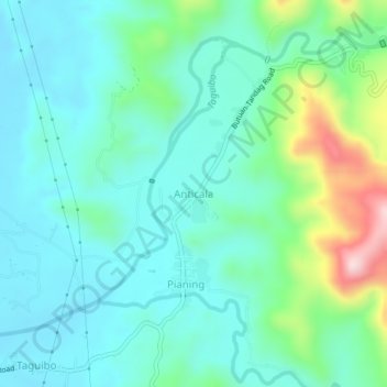 Топографическая карта Anticala, высота, рельеф