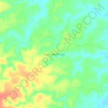 Топографическая карта Sayur Matinggi, высота, рельеф