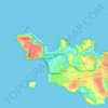 Топографическая карта Васко да Гама, высота, рельеф