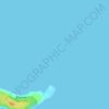 Топографическая карта Онежская губа, высота, рельеф