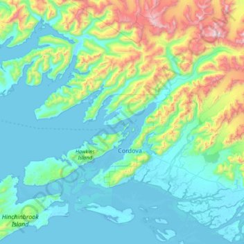Топографическая карта Channel Islands, высота, рельеф