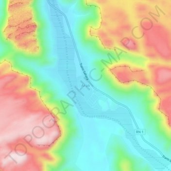 Топографическая карта Arak, высота, рельеф