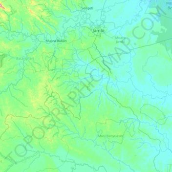 Топографическая карта Bahar Selatan, высота, рельеф